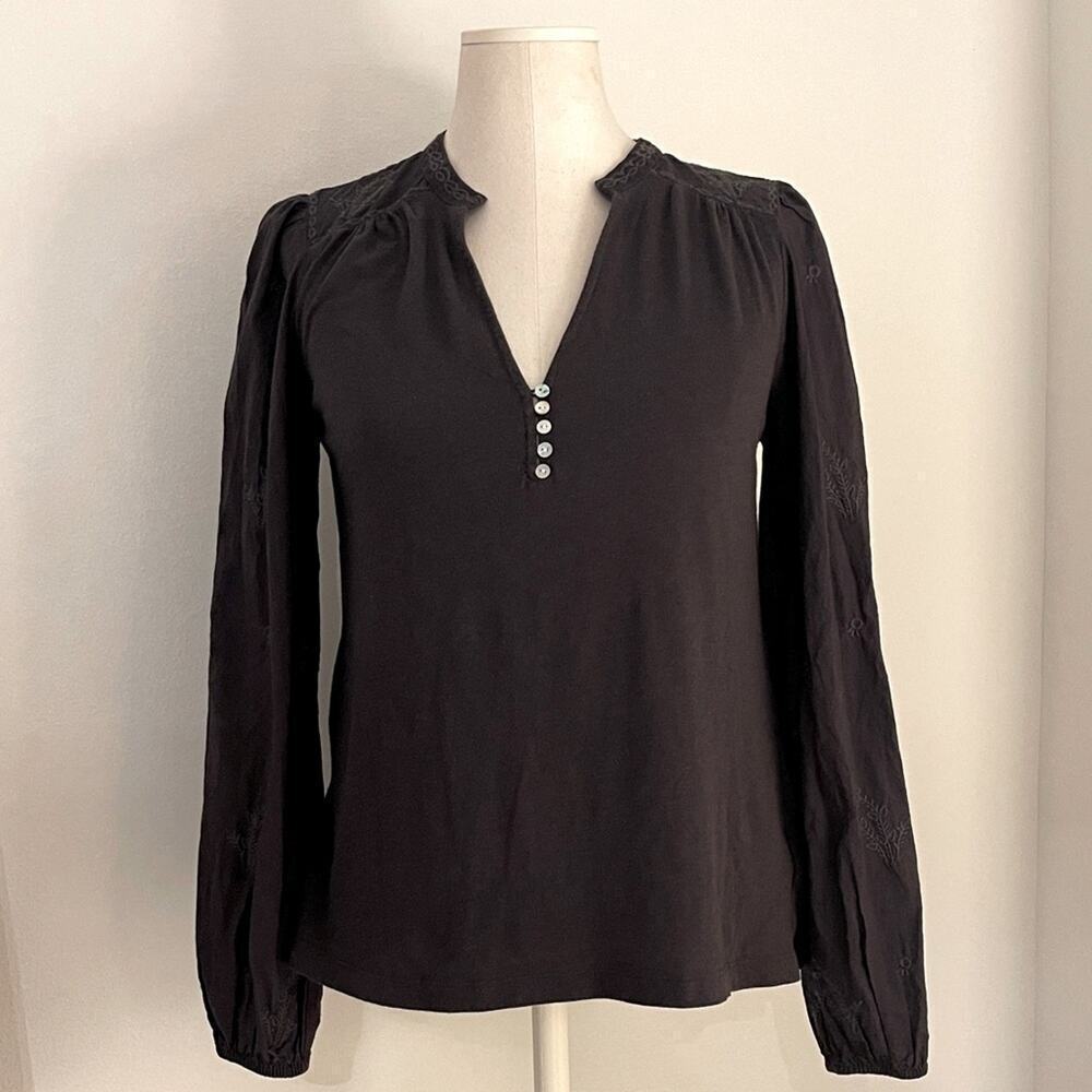 Lucky Brand Black/Charcoal Top | Size S